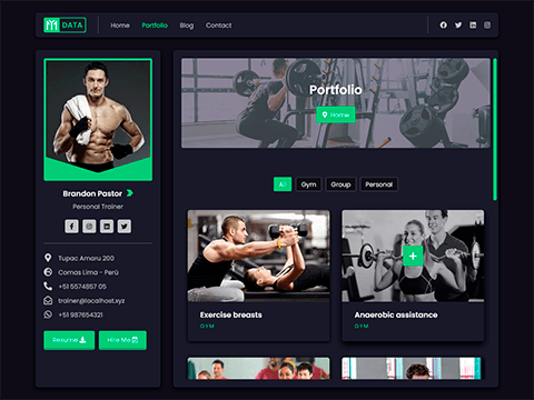 Portfolio card small