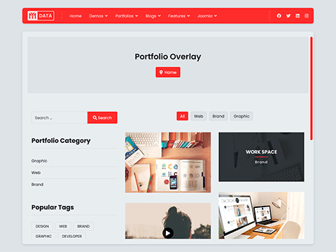 Portfolio sidebar left